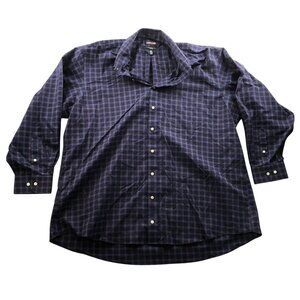 Kirkland Signature Mens Dress Shirt 3XL 19 Neck Non-Iron Traditional Fit Plaid